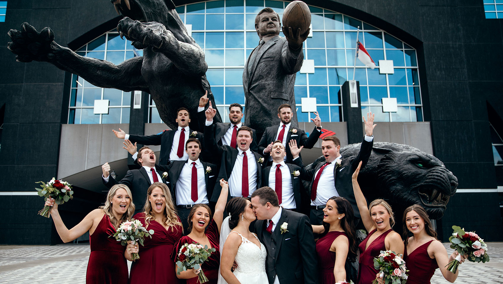 Bridal Party at Panthers’ Stadium