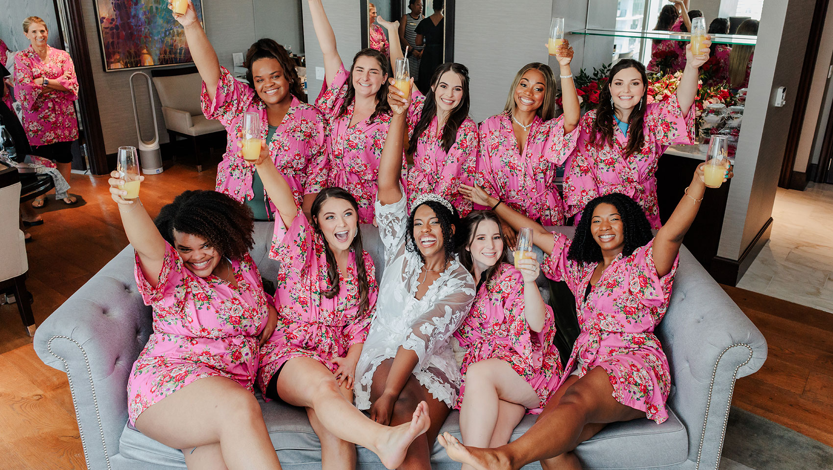 Wedding celebration at Kimpton Tryon Park Hotel in Charlotte, NC