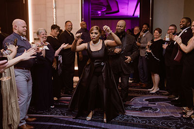 A celebratory entrance